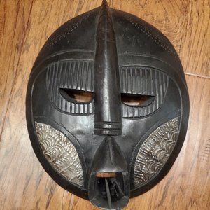 African (Ghana) mid century rare Kuba mask handmade